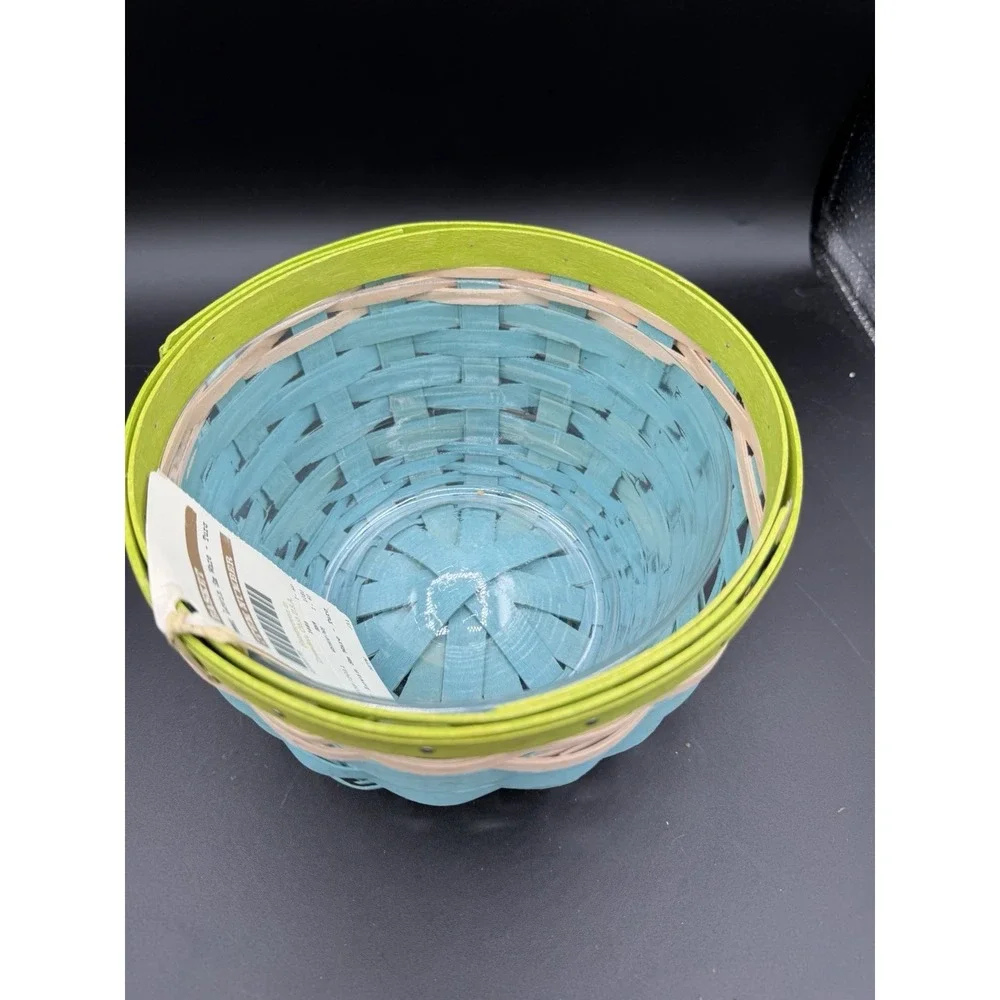 🧺💙 Longaberger 2011 Summer Loving Small Ware – Turquoise w/ Protector 💙🧺